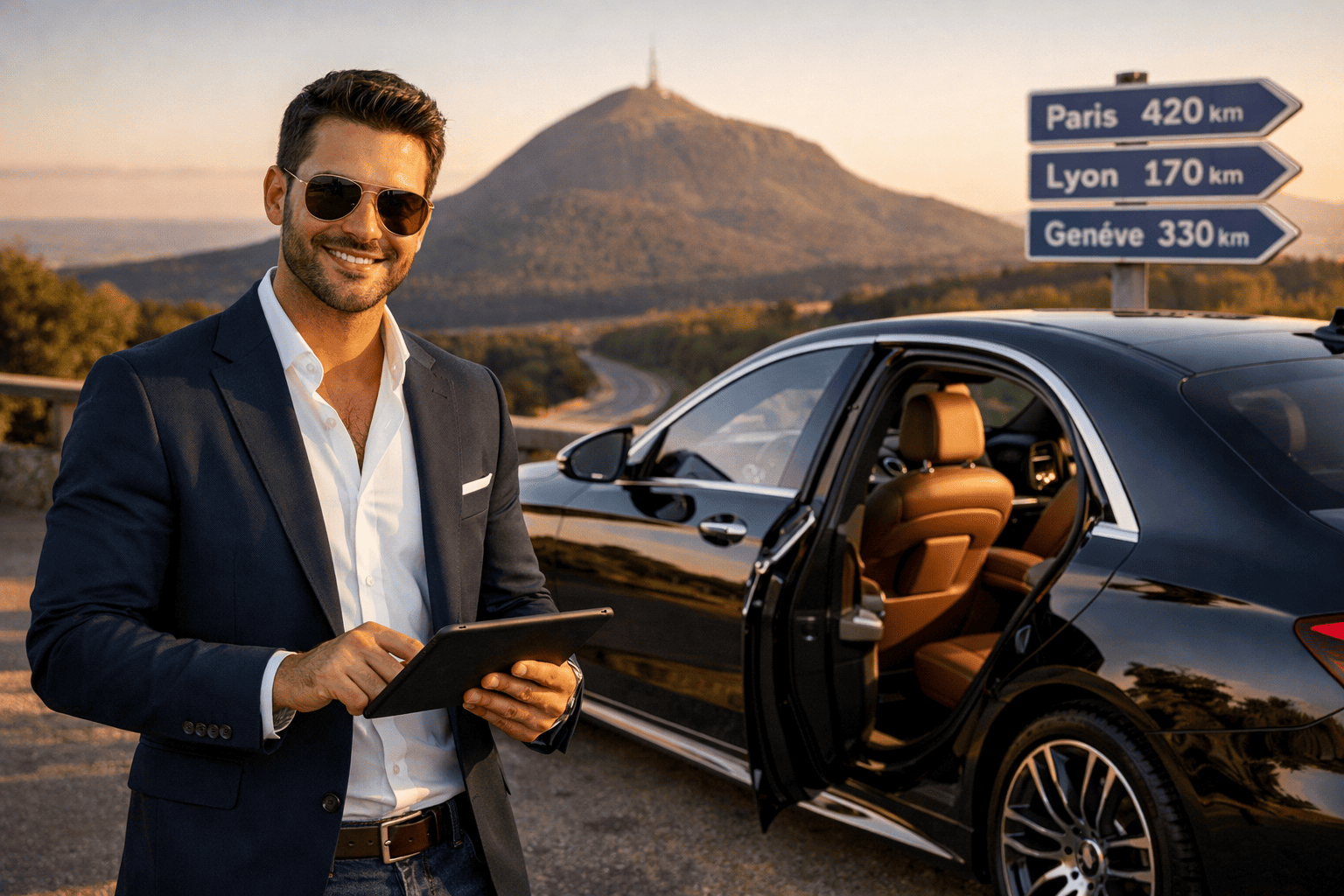 VTC & taxi longue distance à Clermont-Ferrand réservation pour des clients prêts à partir pour Paris ou Lyon